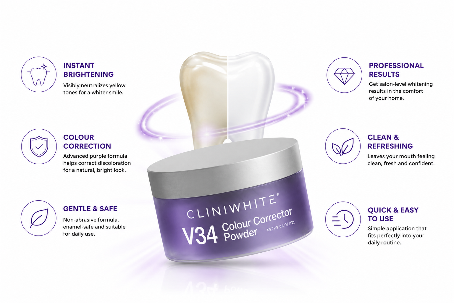 CLINIWHITE V34 Colour Corrector Powder