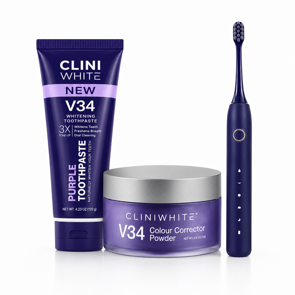 CLINI WHITE V34 Whitening Bundle – Advanced Care Set